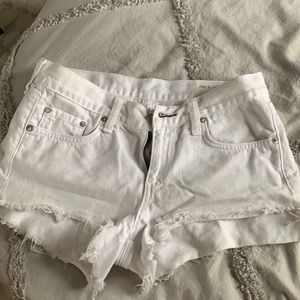 White jeans shorts